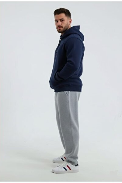 fh fashionhere Men's Oversized Three Thread Fleece-Lined Baggy Winter Gray Sweatpants