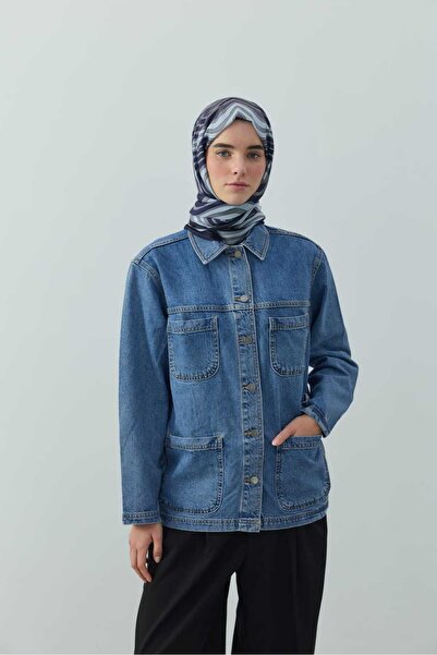 Modakaşmir شال ويفيا دينيلينا بنمط مموج