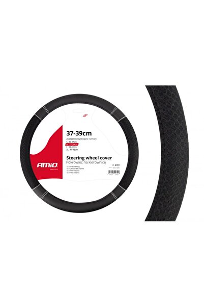 OEM Husă volan, M, 37-39, textura neagra