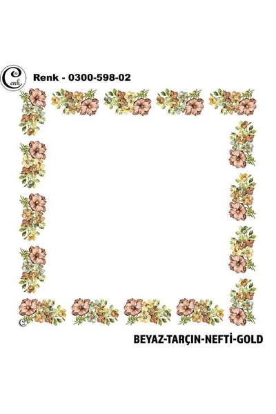 Cenk Desenli İçi Boş Oyalık Yazma - 0300-598