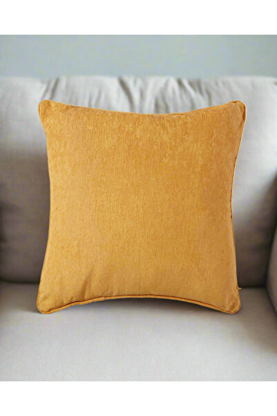 REDTAG Mustard Velvet Cushion