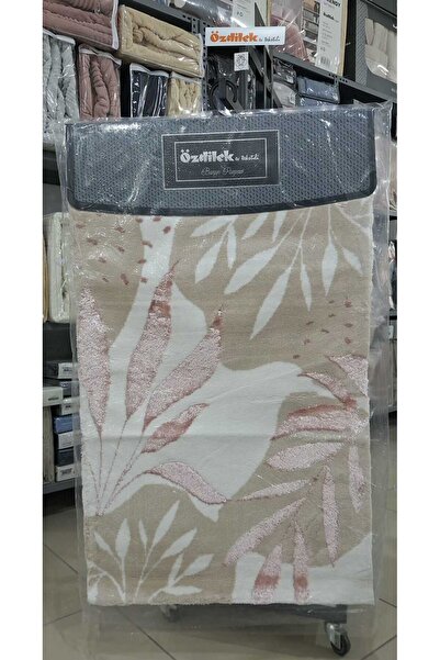 Özdilek 2-Piece Bath Mat - Toilet Set Flos Rish Powder