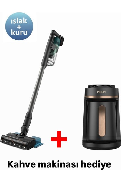 Philips Aqua Dikey Şarjlı Süpürge + Series 5000 HDA150 Türk Kahve Makinesi Hediyeli