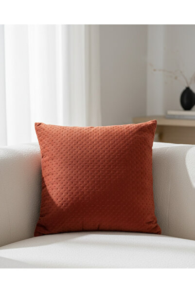 REDTAG Brown Embossed Pinsonin Cushion