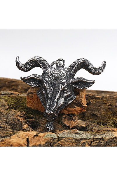 Viking قلادة من الفولاذ المقاوم للصدأ بتصميم جمجمة قوطية بجودة S+ مصنوعة من ا...