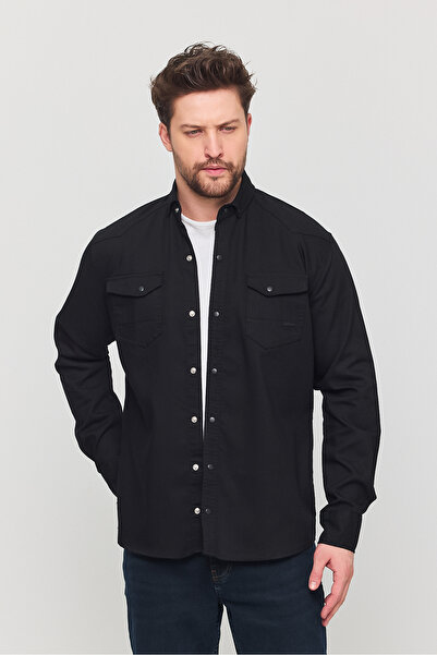 YXC Trend Maker Slim Fit Cepli Uzun Kollu Gömlek