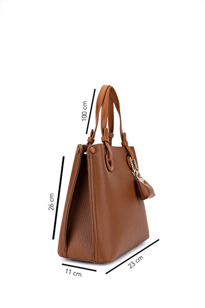 Tamer Tanca Women's Faux Leather Camel Shoulder Bag