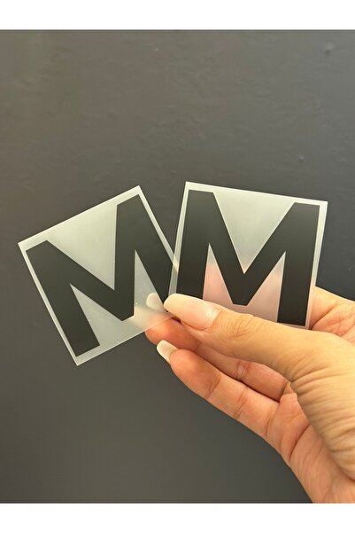 Gönülden Tasarım 2 komada peglanog slova M, transfer print Arma 5x5 cm, CRNO