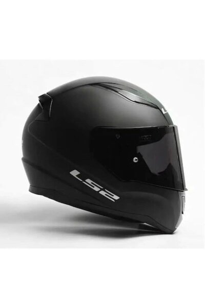 LS2 Rapid 2 Mat Siyah Full Face Motosiklet Kaskı Siyah Vizörlü