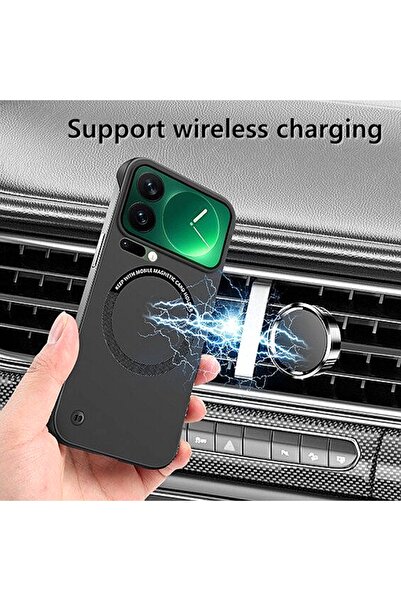 Generic Magnetic Case for Xiaomi 17 Pro Max，without Edges，Ultra Slim，Solid Color Shockproof Borderless Cover