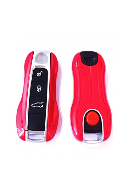 OEM Carcasa cheie Porsche 3+1 but de panica rosie