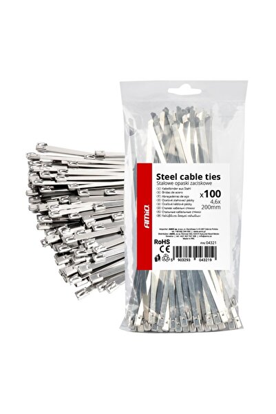 OEM Fasete metalice inox 4,6x200mm 100 buc. AMIO-04321