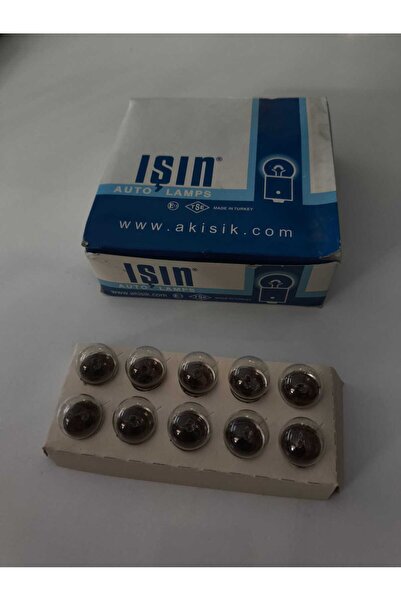 IŞIN 12V R5W (5 W ) Park-Geri vites-Sinyal Ampülu (67 Ampül) 12 V BA 15s 10’lu Paket