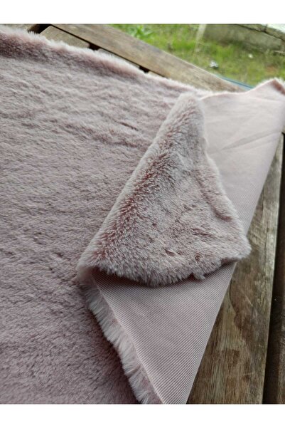 AKTEZ-EL Țesătură moale de pluș - roz pudrat, 140 cm lățime, țesut premium cu...