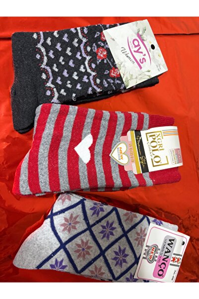 RED VELVET Patterned Thick Long Socks Set-5