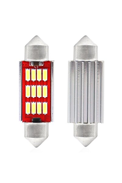 OEM Set 2 Becuri CANBUS 4014 12SMD Festoon C5W C10W C3W 36mm Alb 12V 24V