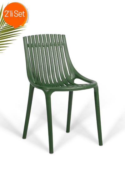 RETRO ART Monaco Kolsuz Plastik Sandalye 2’li Set