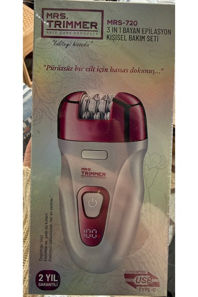TRIMMER Mrs Epilatör MRS-720 Kablosuz Kullanım Tıraş Başlıklı