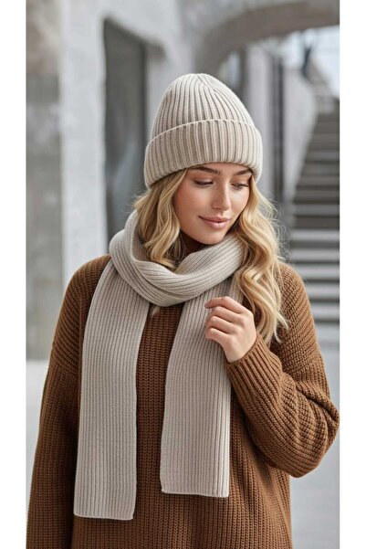 LAGRANZE Urban Wool Scarf Beanie Set Unisex