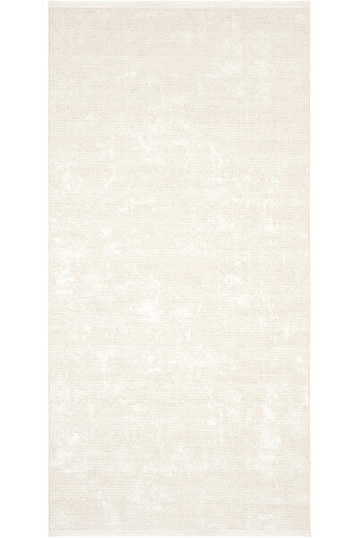 Cool Halı Lena Krem Bej Lazer Kesim Halı Makina Dokuması Düz Renk Akrilik Lek...