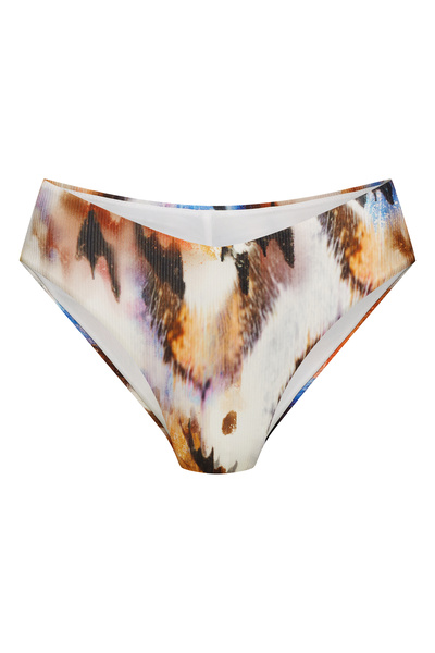 ESOTIQ Bikini Bottom Panties Abstract Pattern Swimming Briefs Ruched Back Sensual & Sexy | Adventure