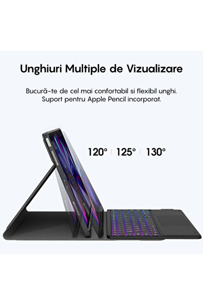 Casey Studios iPad Pro 13 2024 Backlit Keyboard Case with TouchPad, Bluetooth 5.4, Adjustable Angles