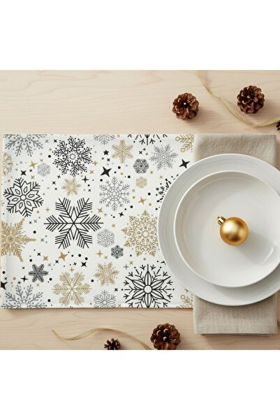 Grand Fine Art 4 Pieces of American Tablecloth, Christmas Themed American Tablecloth, Washable Tablecloth 32X42 cm