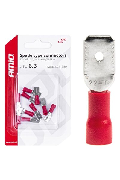 OEM Papuc electric tata 6,3mm 0,5-1,5mm2 10A 10 buc