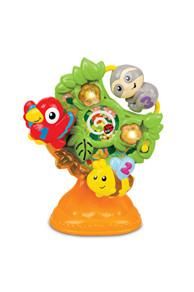 WINFUN شجرة دوارة من أصدقاء الغابة - لعبة تفاعلية مع حيوانات دوارة وأضواء ومو...