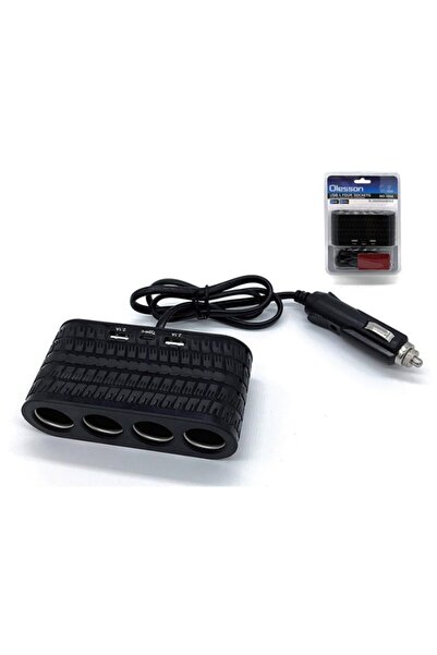 OEM Încărcător Auto Olesson 120W cu 4 Ieșiri, 2 Porturi USB și Port Tip C