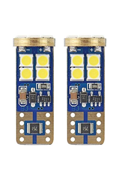 OEM Set 2 becuri auto T10 Canbus 12SMD 2835 T10e (W5W) Alb 12V/24V