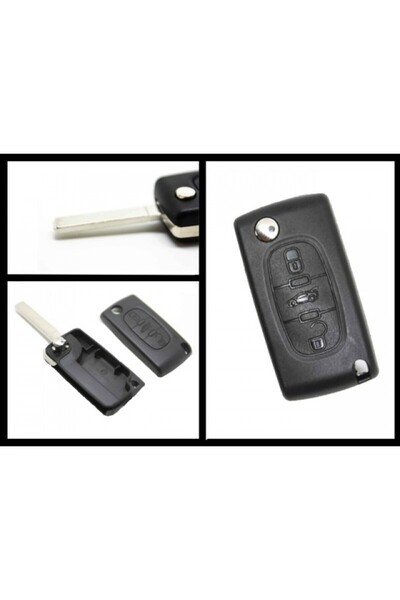 OEM Carcasa Cheie Briceag Peugeot 3 Butoane fara locas de baterie,lamela VA2