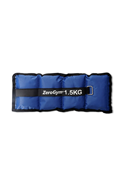ZEROGYM Greutatea mâinilor și picioarelor 1,5 kg x 2 bucăți, țesătură Oxford albastră, cu pulbere de fier