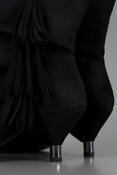 kajal ayakkabı Μπότες ιππασίας PİER 523 με λεπτομέρεια με φούντα και φούντα στο κάτω μέρος της γάμπας