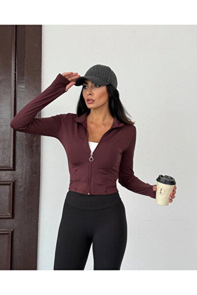 Butik KADIN PARMAK GEÇİRMELİ DALGIÇ KUMAŞ CEKET