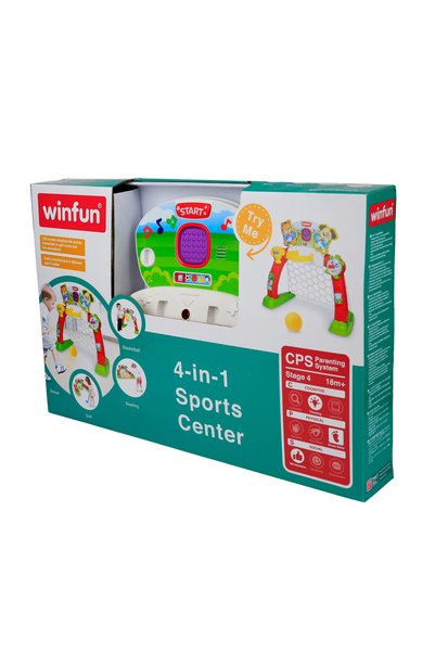 WINFUN 4‑in‑1 Sports Center – Toddler Activity Playset with Soccer, Basketball, Bowling & Golf