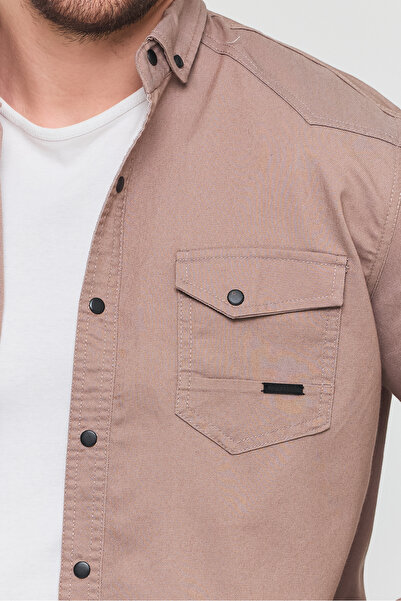 YXC Trend Maker Slim Fit Pocket Long Sleeve Shirt