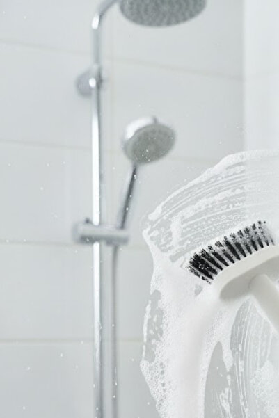 grimorlife Multi-Purpose White Handle Kitchen Bathroom Cleaning Brush - Dish Cleaning Brush