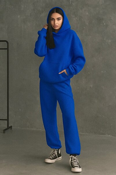 NUDEQUEEN Fleece-Lined 3 Thread Thick Bottom-Top Suit B4016