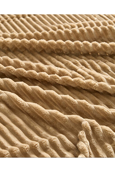 REDTAG Beige Textured Reversible Blanket (Single Size)