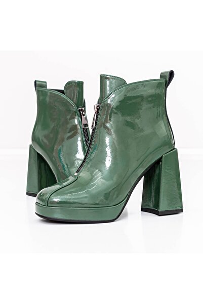 Jose Simon Γυναικεία μποτάκια με χοντρό τακούνι M03-03B Πράσινο
