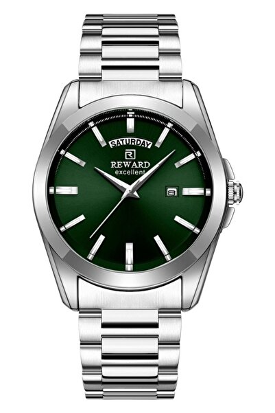 Reward ساعة يد رجالية بسوار فضي من الفولاذ طراز LA147124