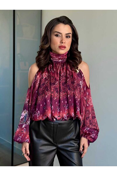 ROUPAS COLLECTİON Omuz Dekolteli Bluz