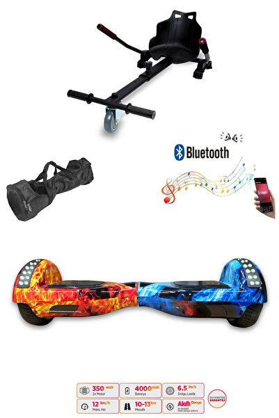 CityMate Elektrikli Kaykay Scooter Akıllı Denge Hoverboard + HoverKart + Çanta FULL LEDLİ EXTREM PAKET D10
