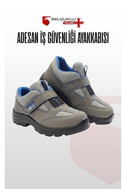 ADESAN MADE Action S1 SRC Gri Kaymaz, Nefes Alabilir, Hafif, Çelik Burunlu, Ergonomik Tabanlı İş Güvenliği