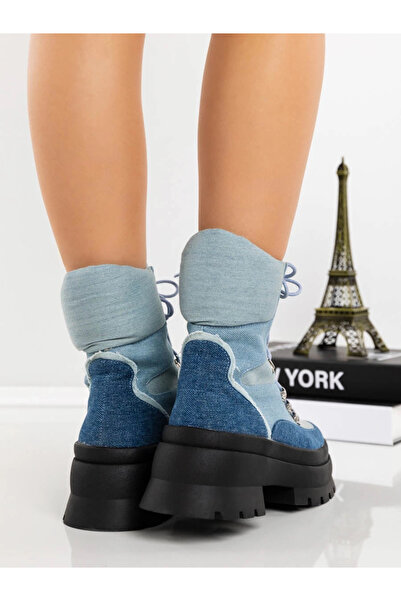 mei Γυναικείες Μπότες Πλατφόρμας 3AD55 Μπλε