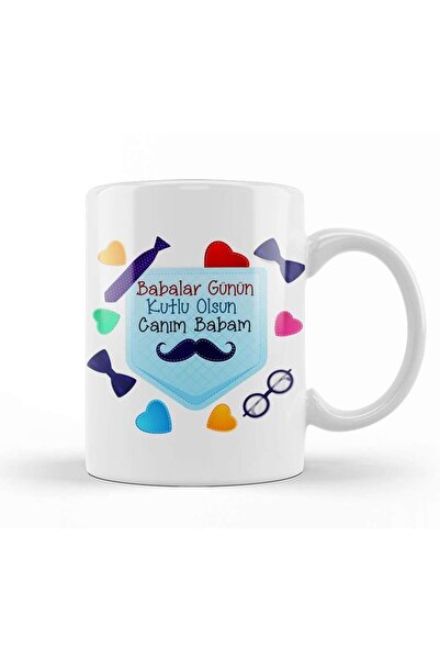 dekado Babalar Günü Babaya Hediye 0014 Kupa Bardak Porselen
