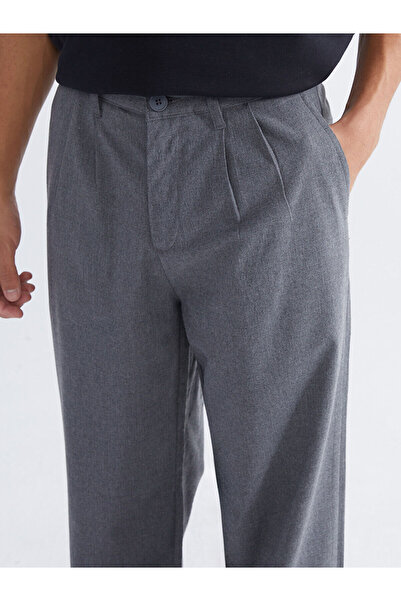 LC Waikiki Gray Comfortable Fit Gabardine Men's Trousers