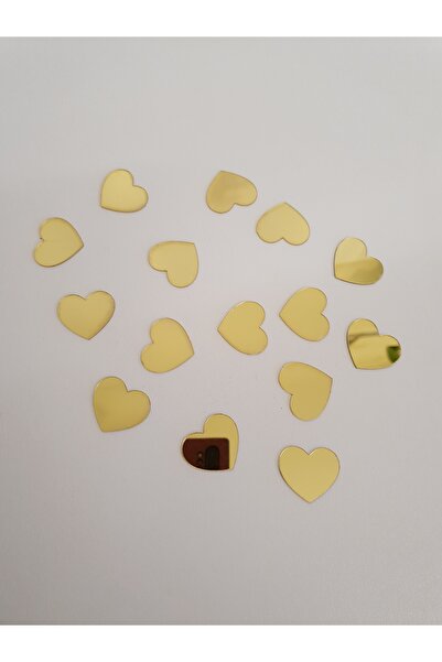 BL Baby Lüks Altın aynalı pleksi bebek ve ev kapı süsü süsleme paketi kalp 25...