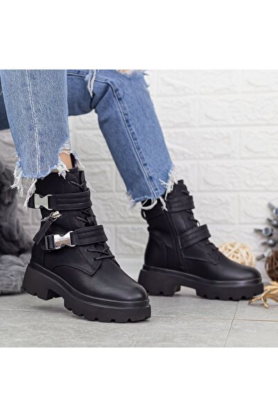 mei Ghete Dama cu Platforma 2MX511 Negru